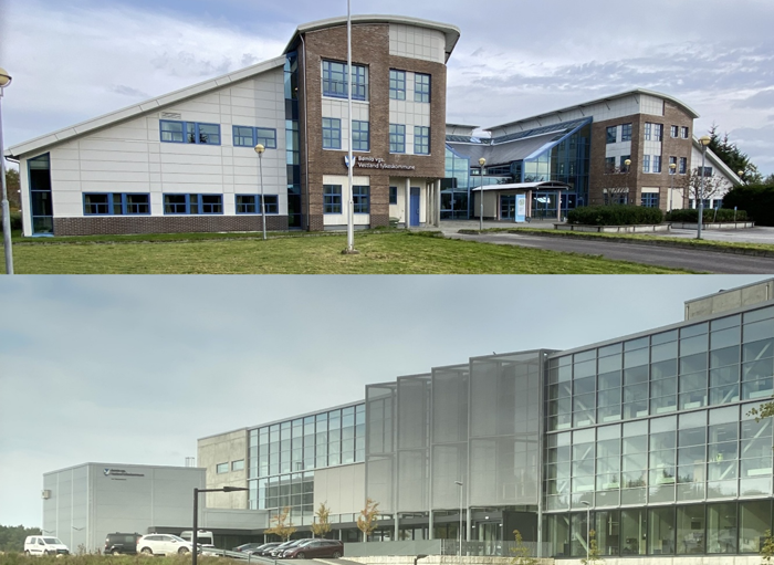 Viser begge lokasjonar på Bømlo vgs